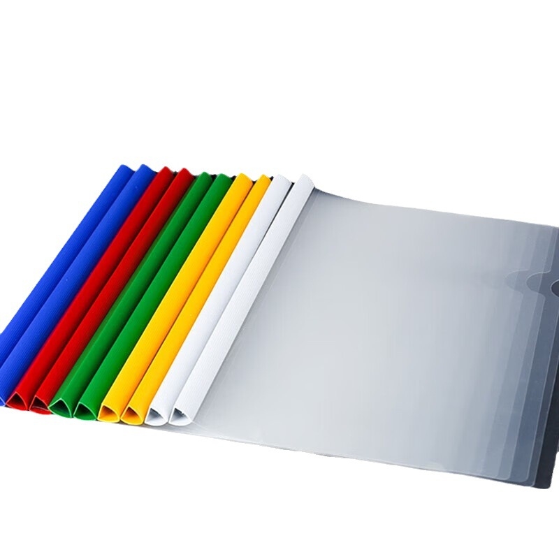 Chenglong dosar A4 Transparent pentru documente cu clemă din plastic și fermoar – 10 buc