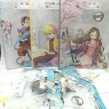 Demon Slayer desen animat A4 dosar din plastic, organizator de documente, 20 de pagini