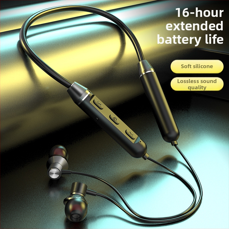 Bezdrôtové slúchadlá s krkom – True Wireless, športové in-ear, kovový dizajn, IPX4, výdrž batérie nad 8 hodín