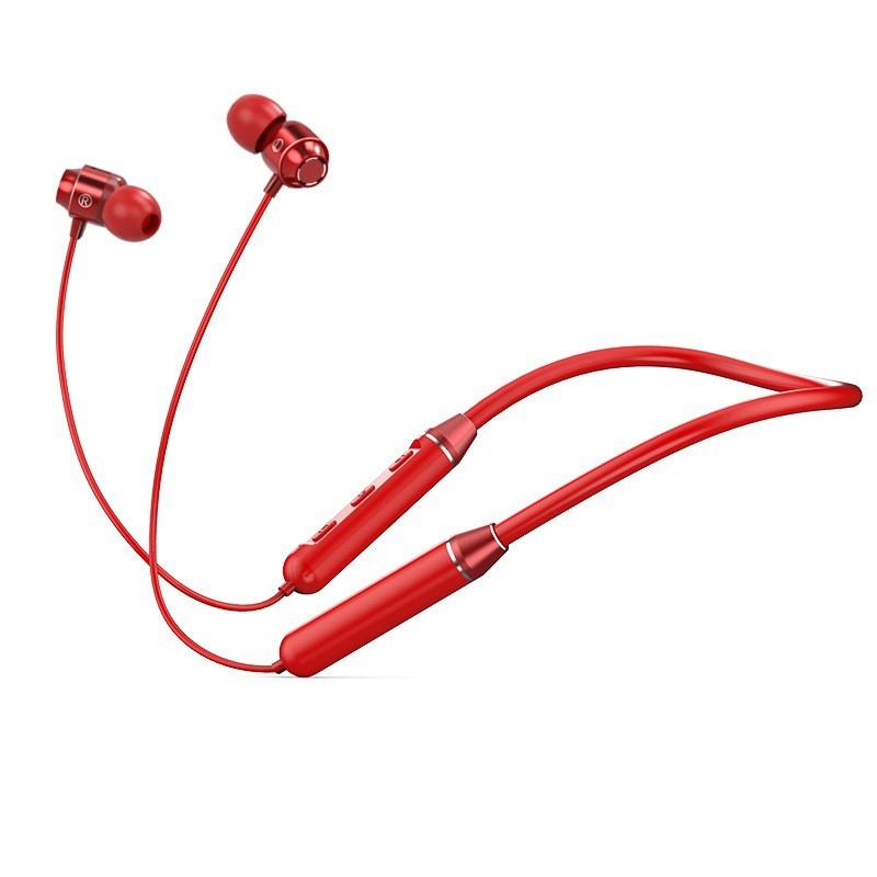 Безжични слушалки с яка за спорт – истински безжични, Bluetooth, метален корпус, IPX4, над 8 часа работа