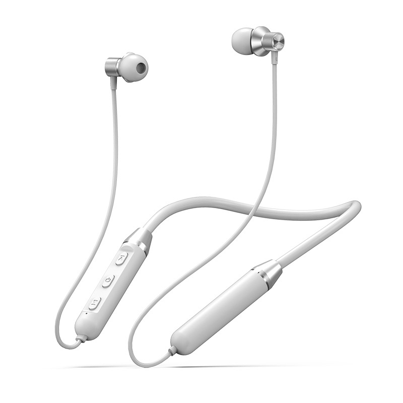 Безжични слушалки с яка за спорт – истински безжични, Bluetooth, метален корпус, IPX4, над 8 часа работа