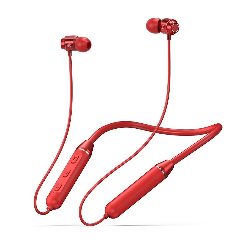 Безжични слушалки с яка за спорт – истински безжични, Bluetooth, метален корпус, IPX4, над 8 часа работа