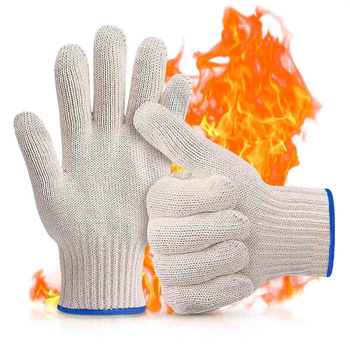 Mănuși termorezistente din poliester-bumbac, cu două straturi, pentru bucătărie, cuptor cu microunde și grătar