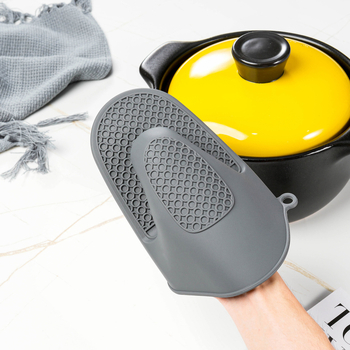 Mănuși de bucătărie din silicon, groase, lungi 20 cm, rezistente la căldură și antiderapante, pentru oale, boluri și coacere, până la 230°C.