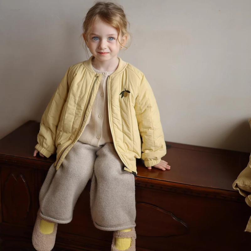 Dječja jakna od pamuka s punjenjem i flisom, s motivom životinja, unisex, baseball stil, za jesen i zimu