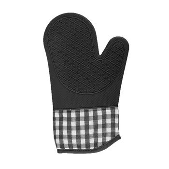 Mănuși de bucătărie din silicon cu căptușeală de bumbac, rezistente la temperaturi înalte, impermeabile și izolate, potrivite pentru cuptor