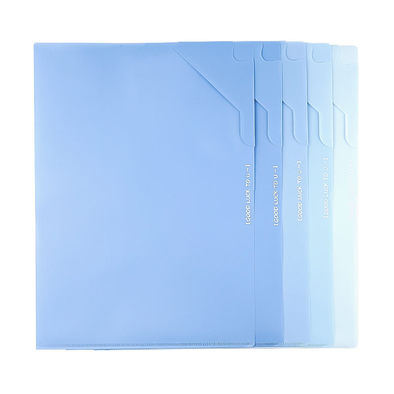 Mapă pentru elevi, în formă de L, nuanțe gradient, format A4, placă de protecție îngroșată, personalizabilă