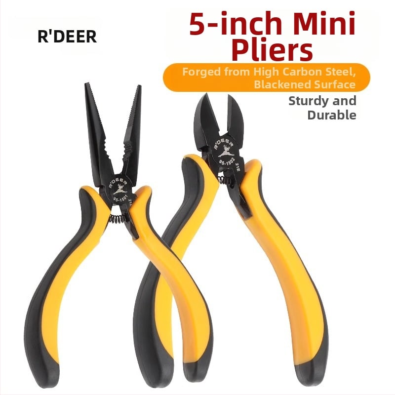 Flying Deer 5-palcové mini kliešte s jehlovým nosom a rôznymi tvarmi čeľustí
