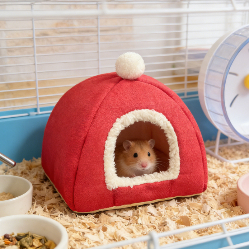 Hamster gnijezdo u stilu jurta, gnijezdo za mala kućna ljubimca, toplo gnijezdo za hamster i činčilu