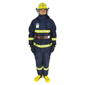 Podijeljeni tip zaštitnog odijela za gašenje požara, mornarsko plava, vatrootporna aramidna vlakna, odjeća za hitno spašavanje