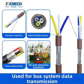 Кафяв CC-LINK кабел с двойно екраниране, 3×20 AWG, Mitsubishi съвместим