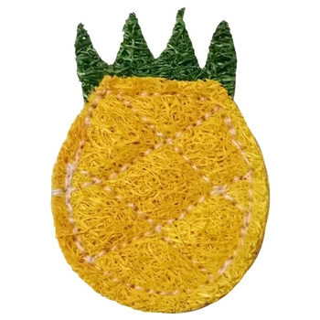 Loofah molarna igračka za zube za hrčke i glodavce, ananasnog oblika, otporna na grickanje