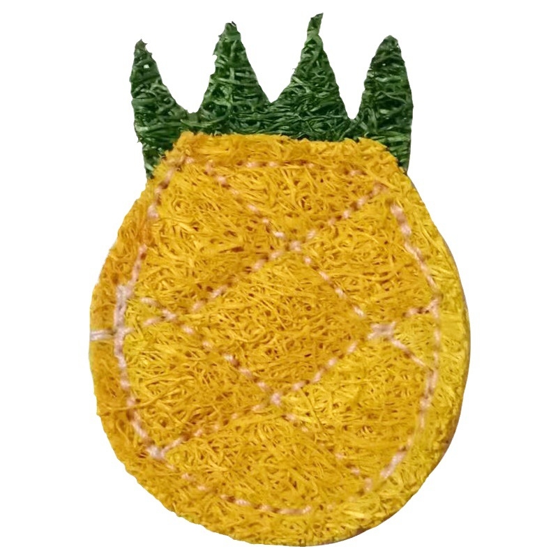 Loofah molarna igračka za zube za hrčke i glodavce, ananasnog oblika, otporna na grickanje