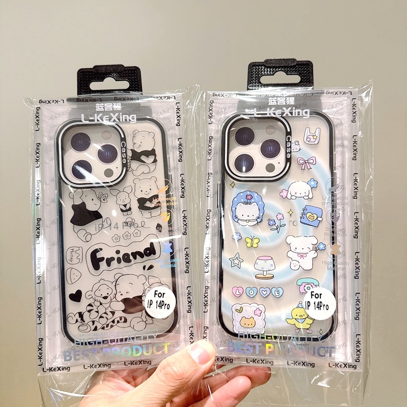 TPU futrola s mačkastim graffiti motivom za iPhone 17 Pro Max, 16 Pro i iPhone 14 – prozirna dvobojna zaštitna futrola