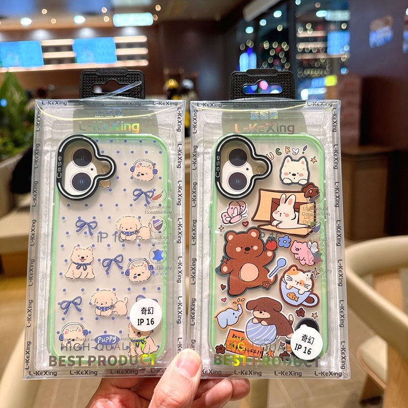 TPU futrola s mačkastim graffiti motivom za iPhone 17 Pro Max, 16 Pro i iPhone 14 – prozirna dvobojna zaštitna futrola