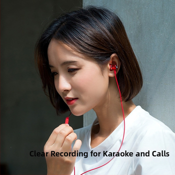 Káblové in-ear karaoke slúchadlá s konektorom Type-C a 3,5 mm pre spev