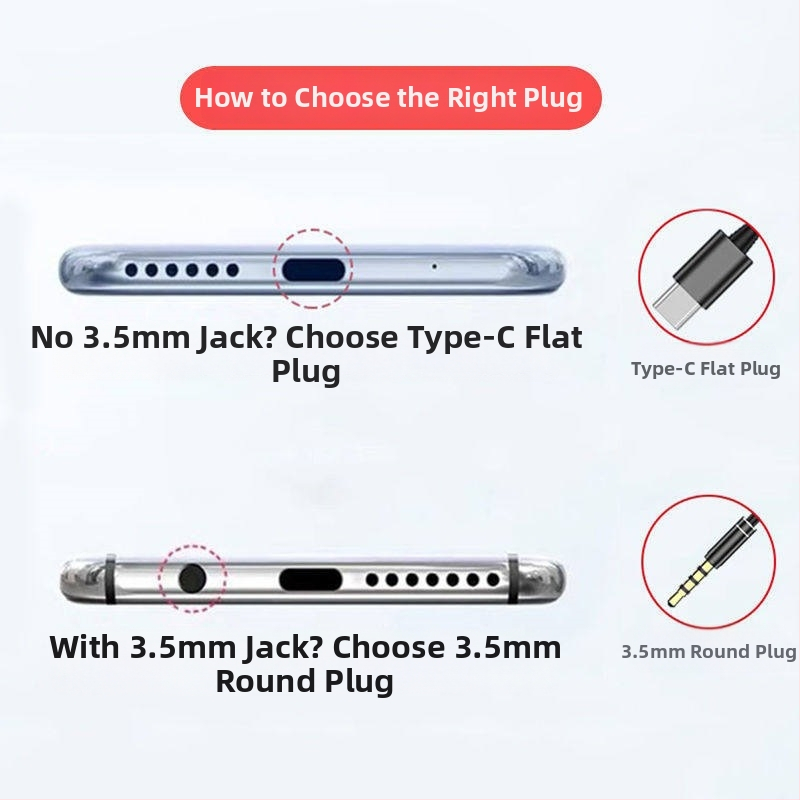 Káblové in-ear karaoke slúchadlá s konektorom Type-C a 3,5 mm pre spev
