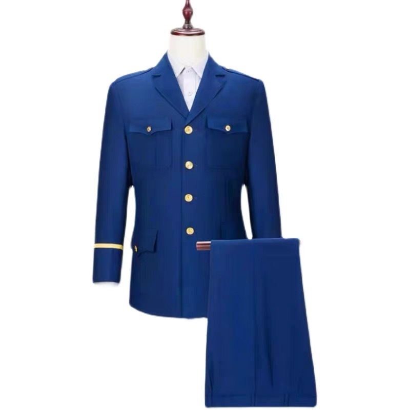 Novi stil vatrogasne uniforme u plameno plavoj boji za proleće, jesen i zimu – unisex radna i svečana odjeća, set