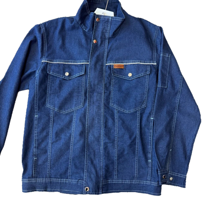 Muški lagani elastični denim radni set – gornji dio i hlače, otporan na vatru i izdržljiv.