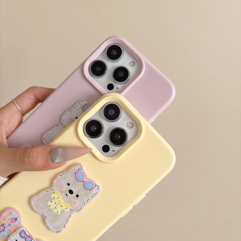 Carcasă din silicon pentru spate cu un patch cu un câine, design drăguț 3D, lucrată manual, compatibilă cu iPhone 13 și iPhone 14 Pro Max.