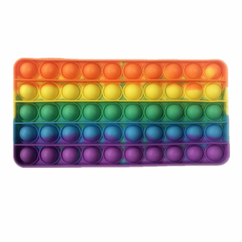 Penar din silicon pentru copii, design gradient, capacitate mare, organizator pentru rechizite