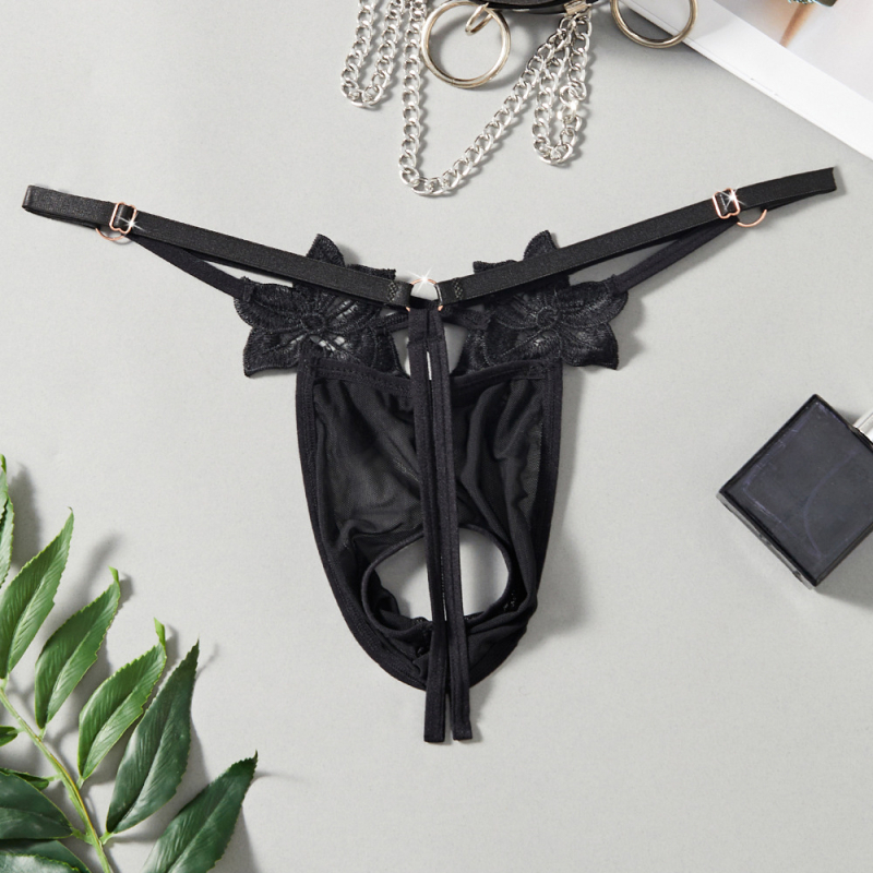 Muške seksi tange od prozirne mreže s otvorenim dijelu