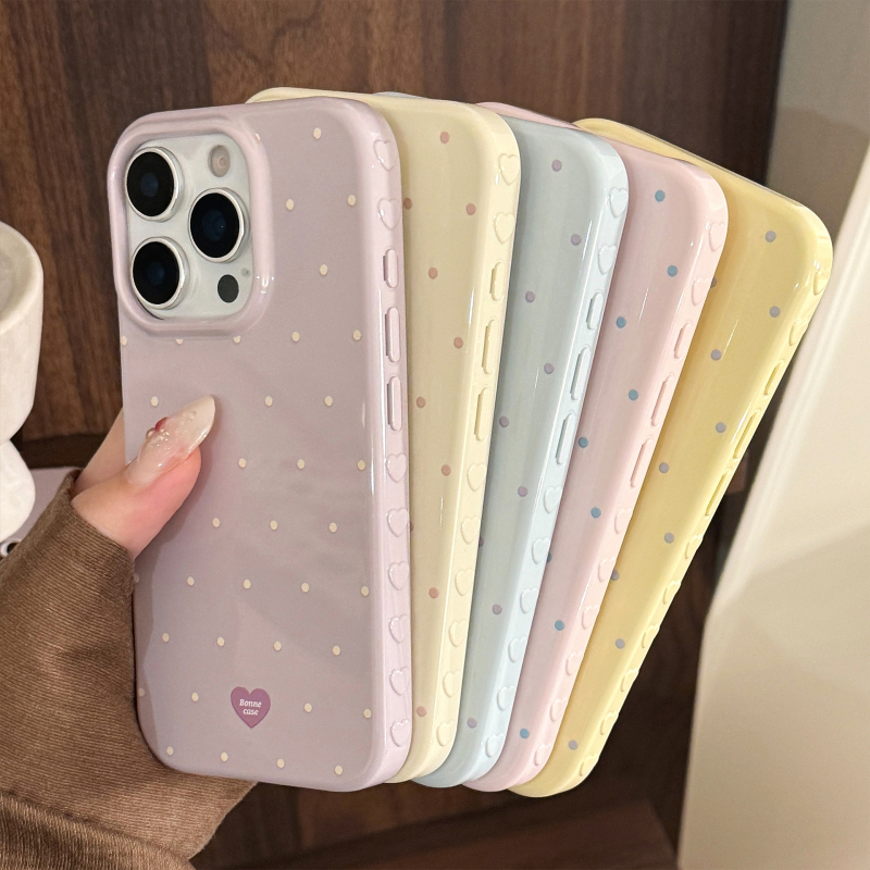 Futrola za iPhone s kontrastnim bojama i točkicama, meki TPU okvir; kompatibilno s iPhone 12–14 serijom i Pro modelima