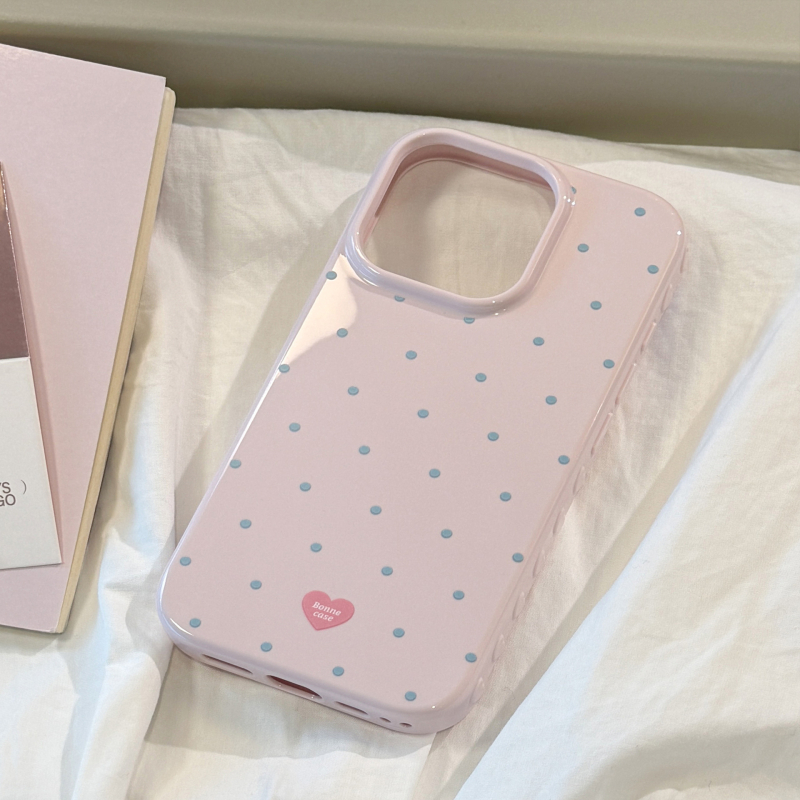 Futrola za iPhone s kontrastnim bojama i točkicama, meki TPU okvir; kompatibilno s iPhone 12–14 serijom i Pro modelima