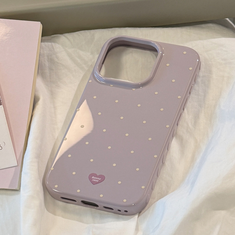 Futrola za iPhone s kontrastnim bojama i točkicama, meki TPU okvir; kompatibilno s iPhone 12–14 serijom i Pro modelima