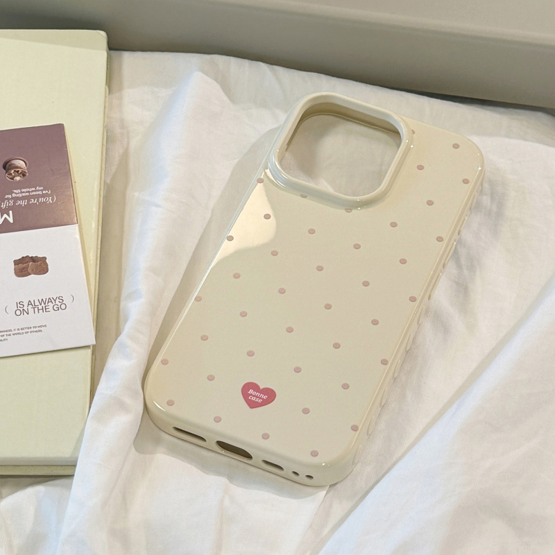 Futrola za iPhone s kontrastnim bojama i točkicama, meki TPU okvir; kompatibilno s iPhone 12–14 serijom i Pro modelima