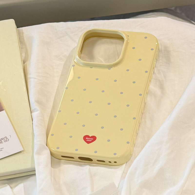 Futrola za iPhone s kontrastnim bojama i točkicama, meki TPU okvir; kompatibilno s iPhone 12–14 serijom i Pro modelima
