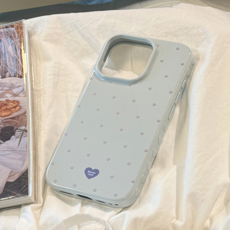 Futrola za iPhone s kontrastnim bojama i točkicama, meki TPU okvir; kompatibilno s iPhone 12–14 serijom i Pro modelima