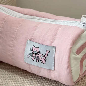 Penar cu pisică, material textil, capacitate mare, design drăguț în stil desen animat, pentru fete