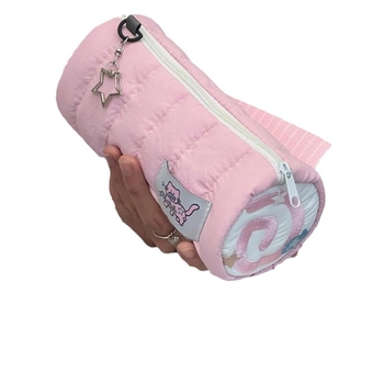 Penar cu pisică, material textil, capacitate mare, design drăguț în stil desen animat, pentru fete