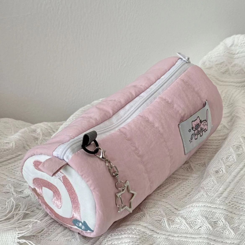 Penar cu pisică, material textil, capacitate mare, design drăguț în stil desen animat, pentru fete