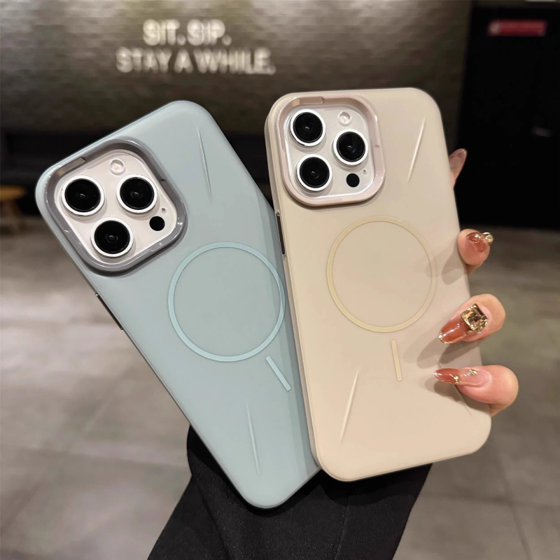 Kućište za iPhone 16 Pro Max, PC mat završna površina, tanak magnetski prsten, otporno na padove