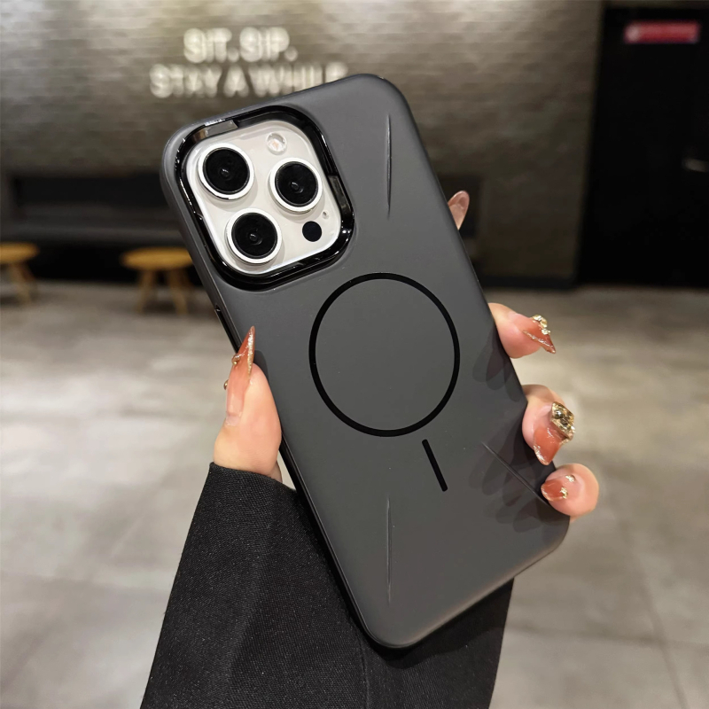 Kućište za iPhone 16 Pro Max, PC mat završna površina, tanak magnetski prsten, otporno na padove