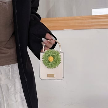 Carcasă spate din piele și metal pentru Samsung Galaxy Z Flip 4/5/6, cataramă metalică în formă de floare, protecție anti-cădere