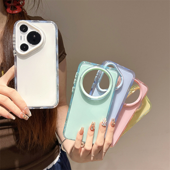 Carcasă din silicon pentru Huawei P70 Pro+ / Mate70 Pro / 60, margine ondulată minimalistă, culoare solidă, protecție anti-cadere, pentru fete