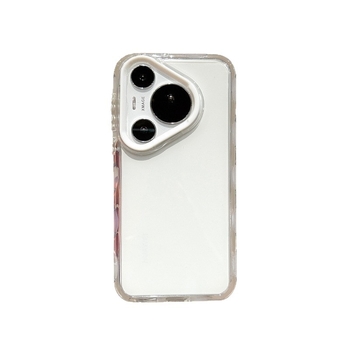 Carcasă din silicon pentru Huawei P70 Pro+ / Mate70 Pro / 60, margine ondulată minimalistă, culoare solidă, protecție anti-cadere, pentru fete