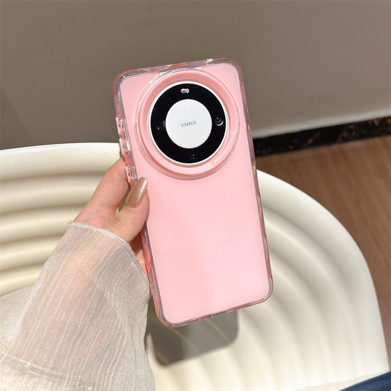 Carcasă din silicon pentru Huawei P70 Pro+ / Mate70 Pro / 60, margine ondulată minimalistă, culoare solidă, protecție anti-cadere, pentru fete