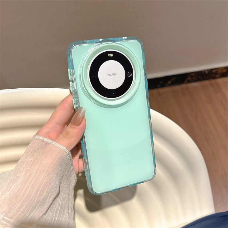 Carcasă din silicon pentru Huawei P70 Pro+ / Mate70 Pro / 60, margine ondulată minimalistă, culoare solidă, protecție anti-cadere, pentru fete