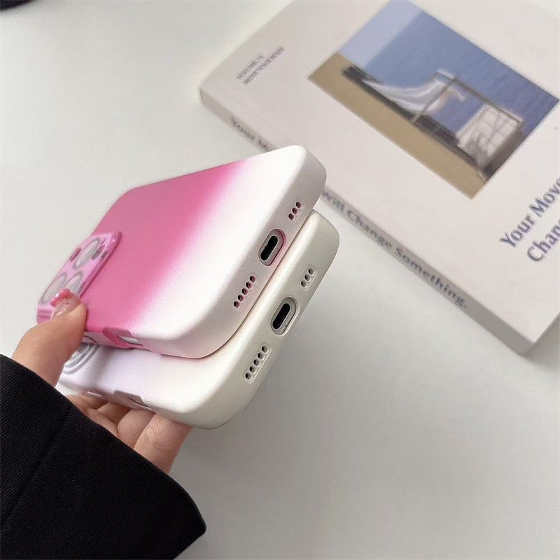 Futrola za iPhone 17 od tekućeg silikona s zaštitom leće, plavi gradient