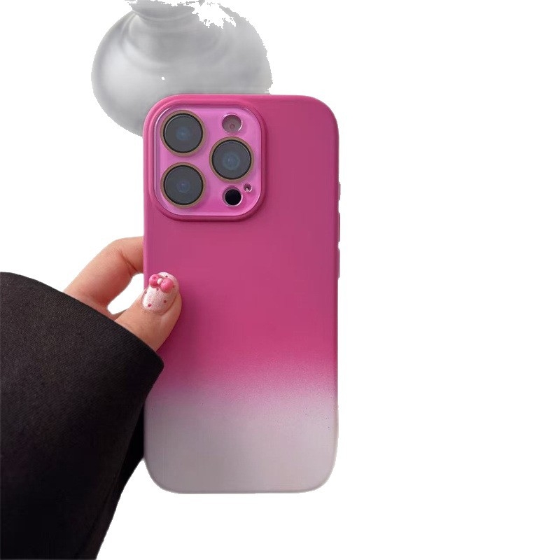 Futrola za iPhone 17 od tekućeg silikona s zaštitom leće, plavi gradient