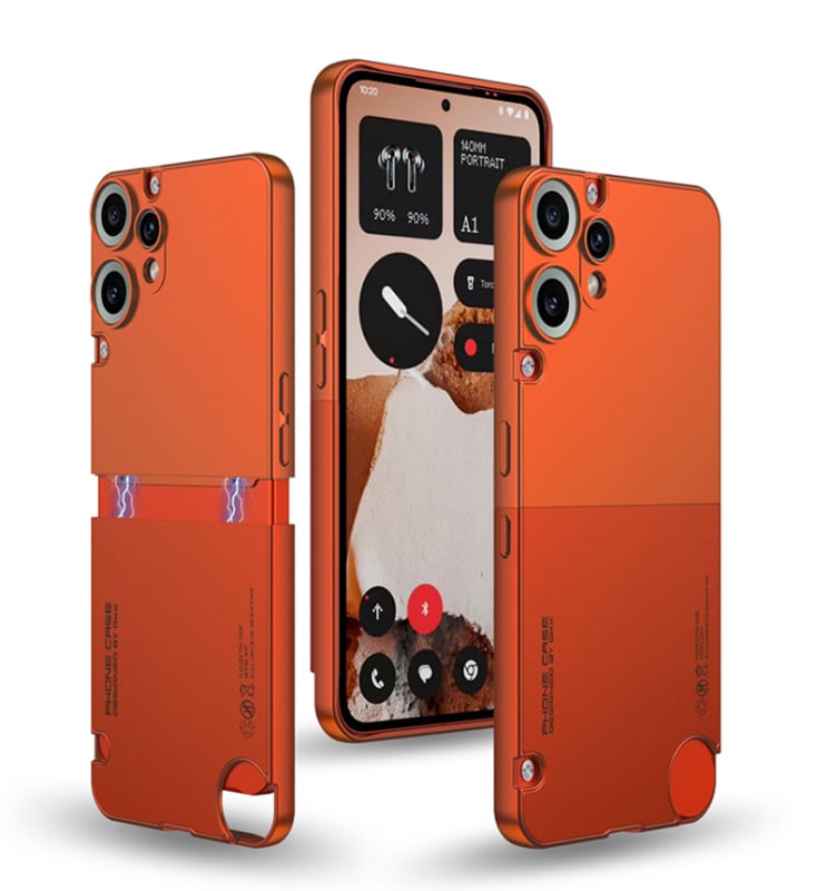 Carcasă Nothing CMF Phone 2 Pro, găuri de precizie, senzație premium, design feminin în contrast de culori