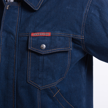 Denim hegesztő overál szett égés elleni védelemmel, őszi-téli munkaruha