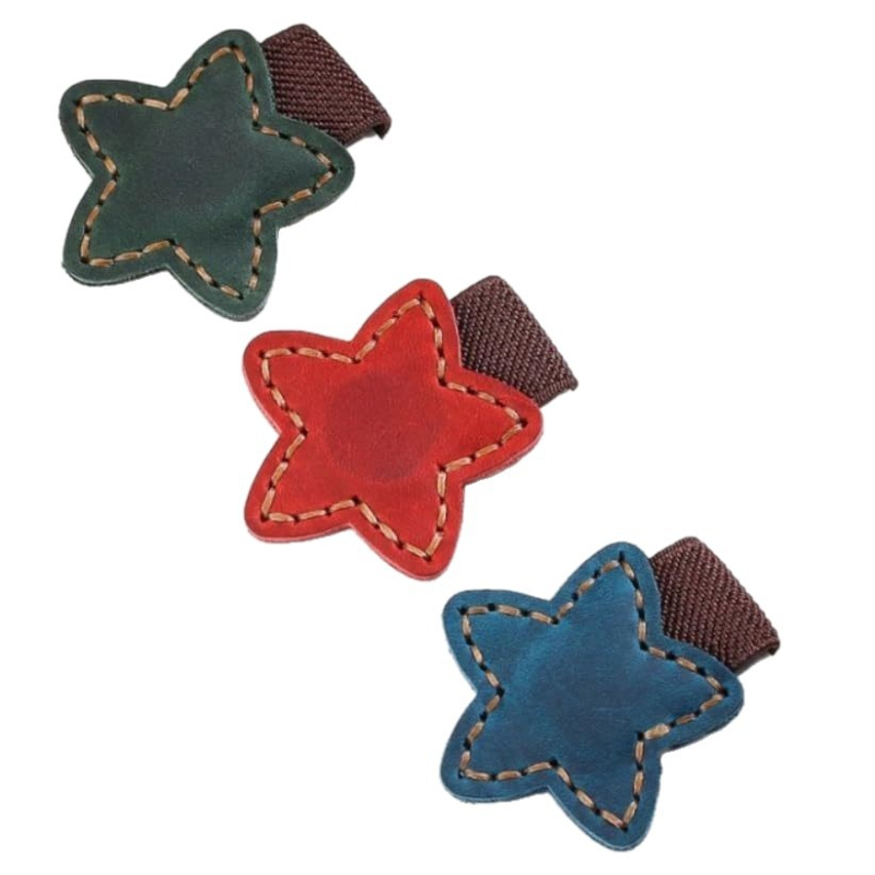 Semn magnetic de carte din piele Crazy Horse, cu design stea cu cinci colțuri