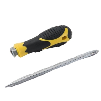 Șurubelniță manuală magnetică cu capete încrucișat și plat, mâner cu masaj și lungime telescopică reglabilă