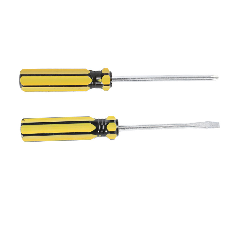 Șurubelniță manuală magnetică cu capete încrucișat și plat, mâner cu masaj și lungime telescopică reglabilă