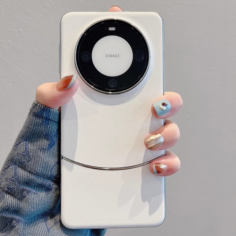 Carcasă rigidă din piele electroplată, aspect patchwork, pentru Huawei Mate80Pro și Mate50